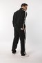 Yandan Striped Cotton Ov Oversized Alip Half Zipper Tracksuit Set - 2