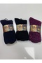 Women's Black Warm Cotton Thermal Outdoor Boots and Shoe Socks - 3