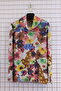Women's Plus Size Stretch Fabric High Neck Floral Pattern Soft Sweater Mother Blouse - 2