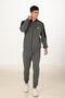 Men's Cotton Full Zip Hooded Tracksuit Set Anthracite M. 5282-A - 3