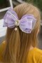 Purple Color Stone Detailed Ribbon Vending Machine Buckle