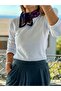 Navy purple patterned modal women's scarf bandana 50x50 cm standard size hair neck bag accessory - 2