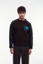 Unisex Striped Detail Crew Neck Oversized Knitwear Sweater - 2