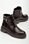 Women's Buckled Cold-Proof Shiny Brown Winter Boots - 2