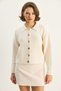 Women's Cream Shirt Collar Button Detailed Knitted Knitwear Cardigan Th251055 60283740 - 5