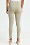 Women Beige Single Pleat Legging - 3