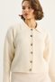 Women's Cream Shirt Collar Button Detailed Knitted Knitwear Cardigan Th251055 60283740 - 6