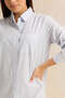 Women Blue Collared Nightshirt - 4