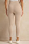 Women Beige Plain Leggings Set (Pack Of 2) - 3