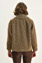 Women's Camel Belted Lined Felt Jacket Coat 2062 60283746 - 6