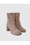 Tabi Hakiki Deri Bot Bej Süet - 2
