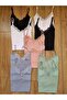 Lace Cotton Stretch Fabric V-Neck String Strap Women's Undershirt Pack of 10 - 2