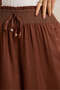 Women Brown Ruched Waist Flared Trouser - 4