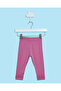 Infant Girls Violet Plain Leggings With Bow Hem