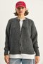 Women's Anthracite Thick Knit Crew Neck Knitwear Cardigan Th251061 60283743 - 2