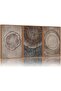 Beige Tree Ring Wall Art Set of 3 (40x60 cm Framed) – Abstract Rustic Wood Stump Decor