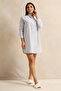 Women Blue Collared Nightshirt - 2