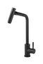 Venezia Articulated Swivel Head Kitchen Faucet Stainless Steel Black Brushed 5 Years Warranty