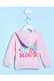 Infant Girls Pink Printed Hooded Sweatshirt - 3