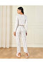 Women White Printed Pyjama Set (2 Piece) - 5