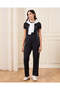 Women Black Terry Trouser - 2
