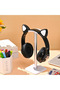 On-ear wireless gaming headset with a cute design featuring cat ears.