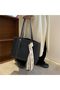 Loka Large Size Women's Hand and Shoulder Bag with Column Strap and Gift Detail - 6