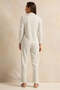 Women White Printed Pyjama Set (2 Piece) - 4