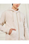 Men Beige Basic Zip Thru Hoodie Sweatshirt - 4