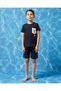 Boys Navy Printed Swim Shorts - 2