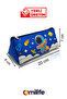 Astronaut Design Children's Pencil Case Pvc Triangle Zipper School Bag Organizer 20 cm - 4