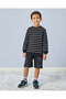 Boys Black Striped Sweatshirt - 2