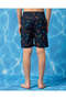 Boys Navy Printed Swim Shorts - 3