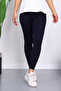 Navy Blue High Waist Diving Leggings - 3