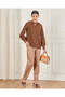 Women Beige Tapered Trousers - 2