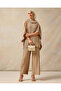 Women Beige Wide Leg Trousers - 2