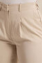 Women Beige Solid Trousers - 4