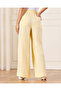 Women Yellow Super Wide Linen Blend Trouser - 3