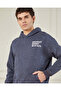 Men Grey Hooded Sweatshirt - 4