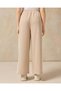 Senior Girls Beige And White Wide leg Jacquard Pants - 3
