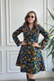 Asymmetrical Sleeve Dress with Button Detail on the Front - 6