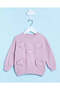 Infant Girls Mauve Heart Embellished Sweatshirt