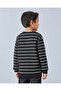 Boys Black Striped Sweatshirt - 3
