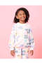 Girls Ivory Printed Sweatshirt