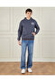 Men Grey Hooded Sweatshirt - 2