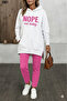New Season Women's Long Sleeve Hooded Lace-Up Viscose Two Thread Sweatshirt