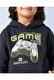 Boys Black Level Up Hooded Sweatshirt - 4