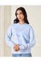 Women Blue Printed Sweatshirt
