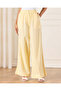 Women Yellow Super Wide Linen Blend Trouser