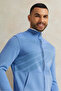 Men Blue Zip Thru Sweatshirt - 4